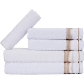 Jogo De Toalhas Luxury Soft Beka 360 G-m² 2 Banho + 2 Rosto + 1 Piso Luxo Branco