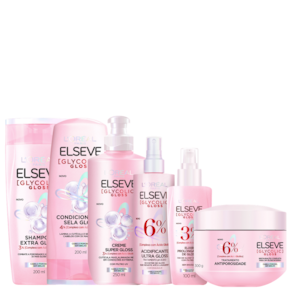 Kit Elseve L’Oréal Paris Glycolic Gloss Total (6 Produtos)