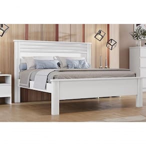 Cama Casal Verona Branco - Móveis  Horizonte