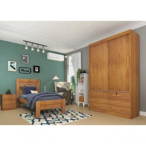 Guarda Roupa 2 Portas 6 Gavetas Chicago - Tcil Móveis - Cinamomo