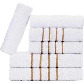 Jogo De Toalha Montreal 2 Banhão + 2 Rosto + 2 Tapete Piso Luxuoso 100% Algodão Branco