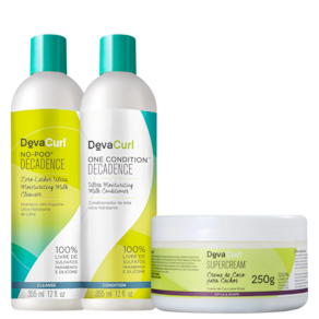 Kit Deva Curl para Cabelos Crespos (3 Produtos)