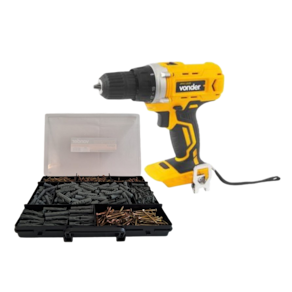 Parafusadeira furadeira s/bat IPFV 1820 VONDER + Kit 700 pçs