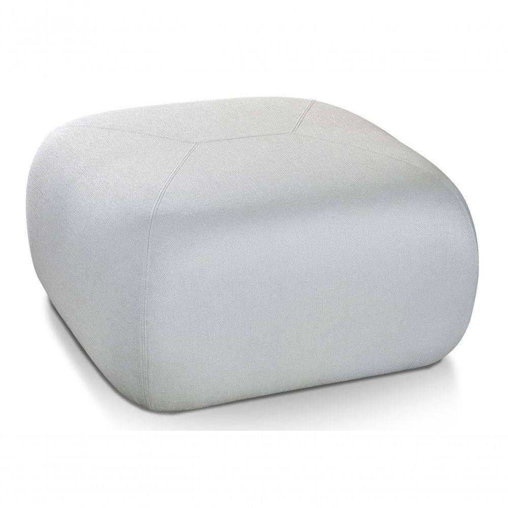 Puff Estofado Orgânico Cinza 90x90 Kumura