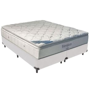 Cama Box Branco E Colchão Freedom Molas Ensacadas King Ortobom
