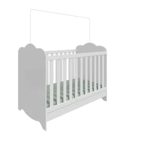 Berço Peroba Clara Americano Branco 3em 1 Mini Cama Infantil