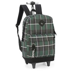 Mochila Com Rodinha Xadrez Up4you Verde Luxcel