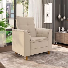 Poltrona Para Sala Confortável Decorativa Isa Veludo