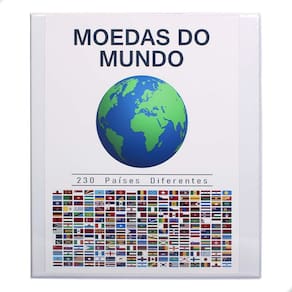 Álbum para Moedas de 230 Países com Adesivos