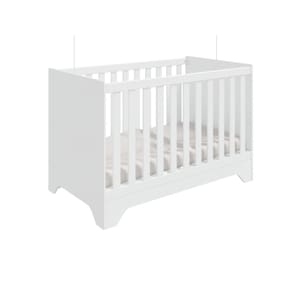 Berço Peroba Popy Retrô Americano Branco Mini Cama Infantil