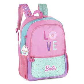 Mochila Costas 18 Escolar Barbie Love Turquesa Luxcel