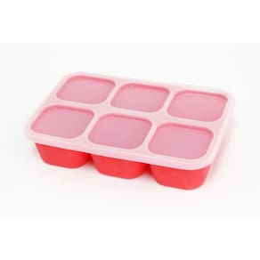 Forma 6 cubos grande 60ml para congelar Leão Marcus Vermelha - Marcus & Marcus