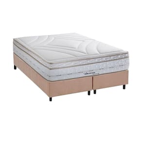 Conjunto Box Queen: Colchão Molas Herval Maxspring American + Base CRC Suede Clean (158x198)