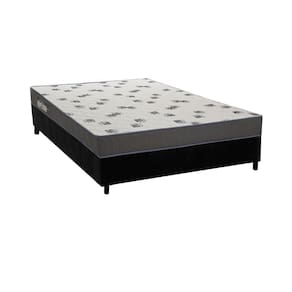 Conjunto Box Viúva: Colchão Espuma Ortobom D33 Light Saúde + Base CRC Suede Black (128x188)