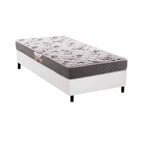 Conjunto Box Solteiro: Colchão Anatômico Herval D28 / AG65 Ortopedic Black + Base CRC Courano White (88x188)