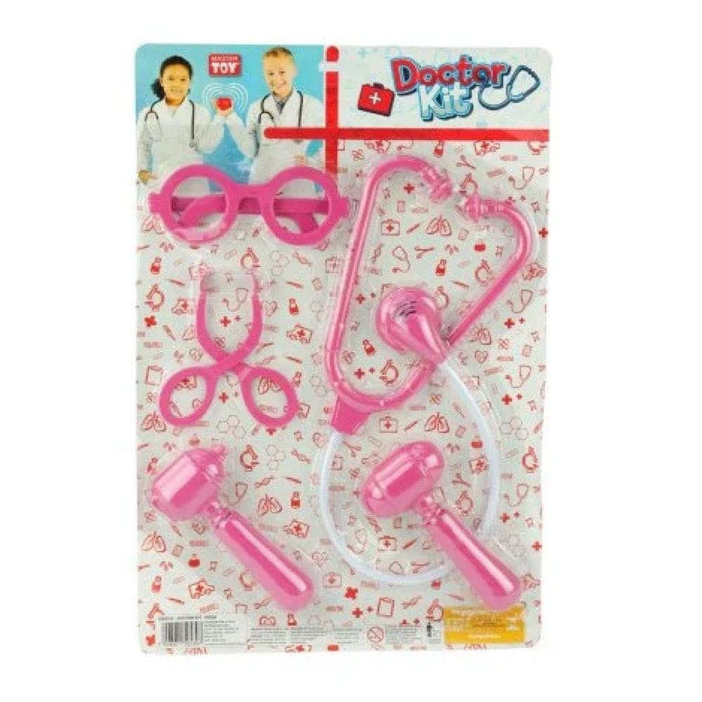 Kit Brinquedo Infantil Cartela Doutora Médica 5 Acessórios