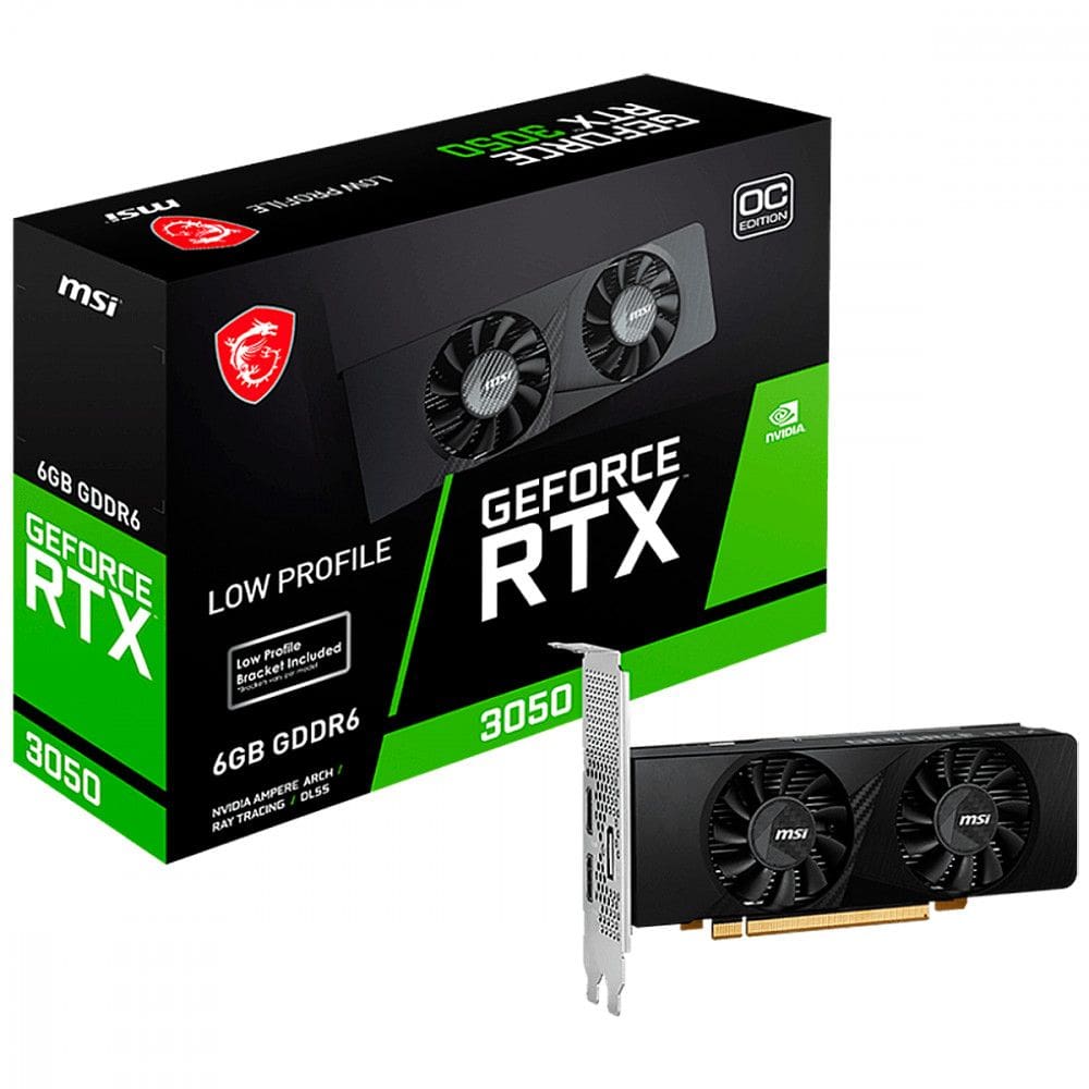 Placa de Vídeo MSI GeForce RTX 3050 Low Profile 6GB GDDR6 96 bits