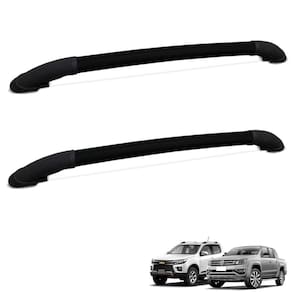 Rack Teto Longarina S10 Frontier Hilux Amarok Elegance Aço Carbono Preto Bepo