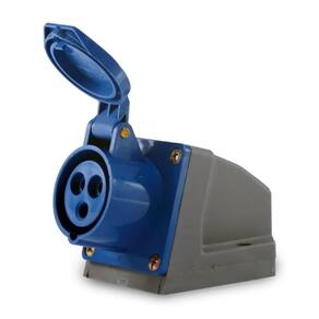 Tomada Sobrepor Soprano 3P+T+N IP44 9H 16A 220/240Vca Azul