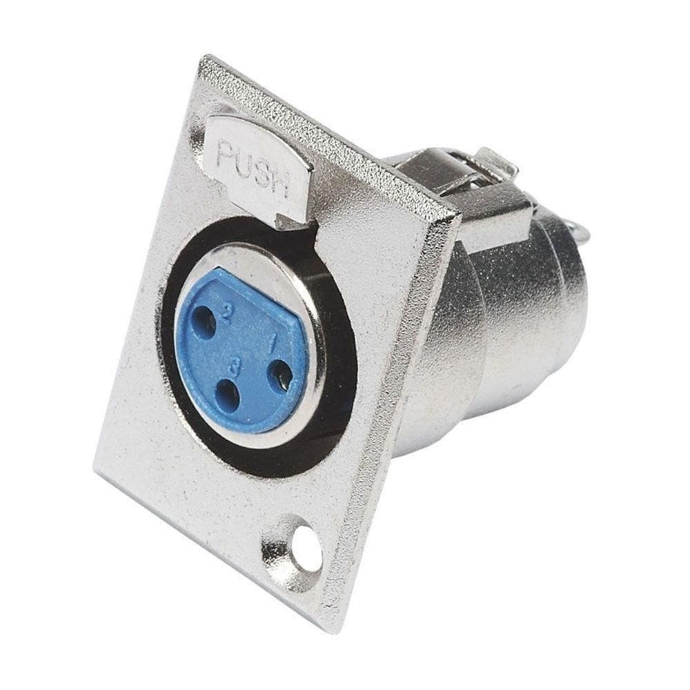 Conector Cannon De Painel Fêmea Cromado