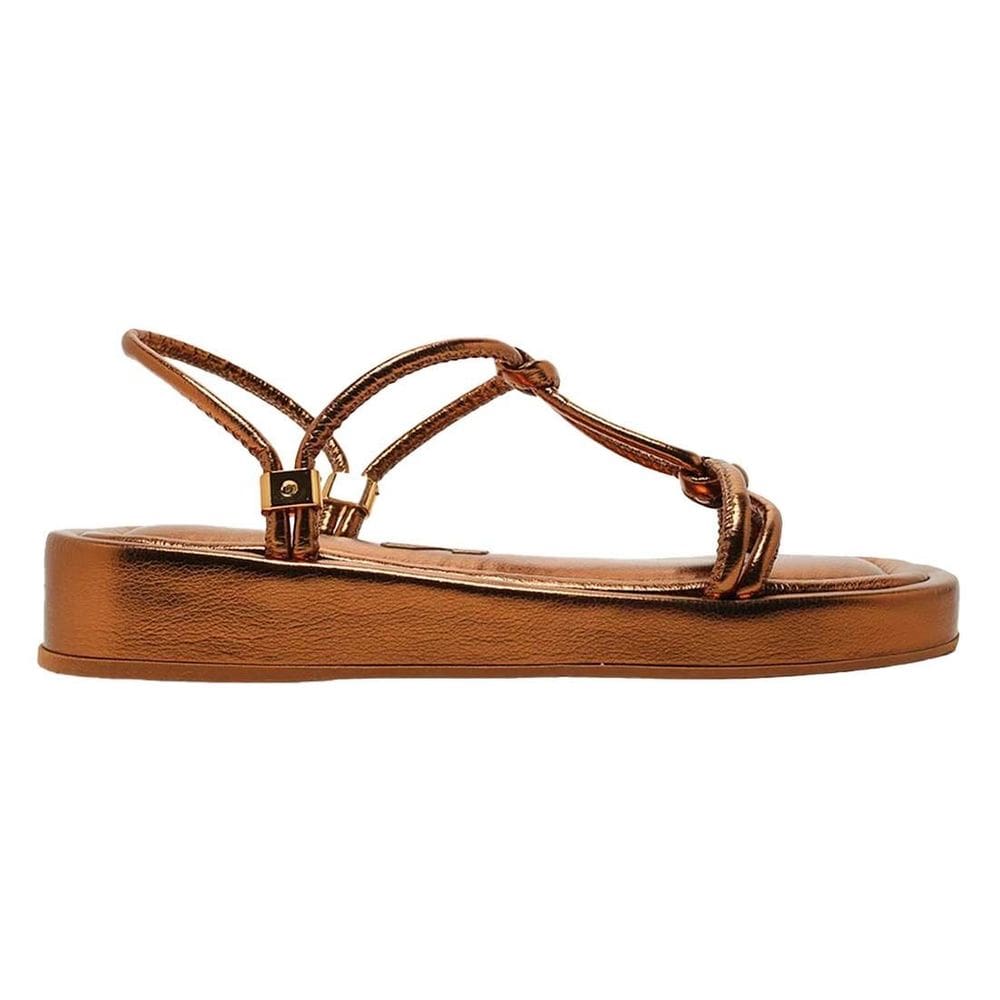 Sandália Papete Santa Lolla Metallic Soft Bronze