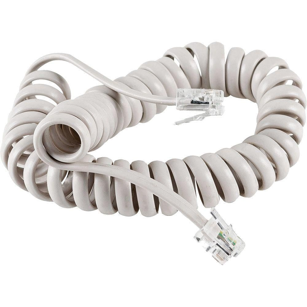 Cabo Telefone Pino Americano Espiral Cinza - 1,8 Metros