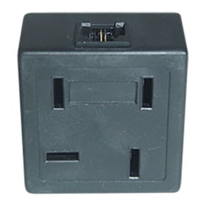 Plug Adaptador Duplo Fone- Fax- Modem Preto