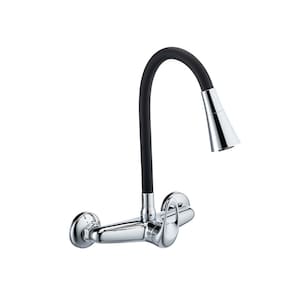 Torneira Monocomando Parede Bica Silicone Preta - Eco
