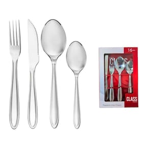 Faqueiro Aço Inox Classic 16 Peças Mesa Churrasco Premium