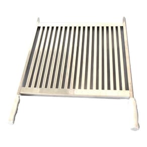 Grelha Em Inox Uruguaia Parrilha Para Churrasco 55Cm Largura