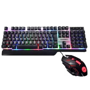 Teclado Gamer Com Mouse Iluminação Rgb À Prova D`Água Dw-550