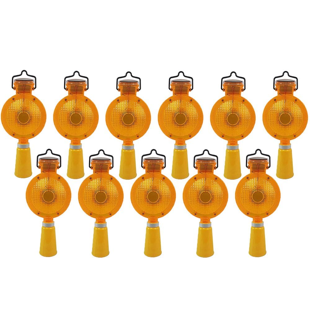 Sinalizador Viario Solar Cone Kit 11 Uni Sinalizaçao Rodovia Rua Estrada Rua Iluminaçao