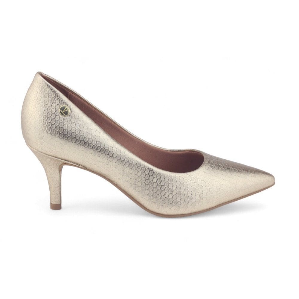 Sapato Scarpin Feminino Vizzano Metalizado 1185.1302 Texturizado