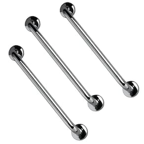 Barra de Apoio 60cm Inox Kit 3 unidades Idoso Banheiro Box Deficiente Cadeirante Acessibilidade Suporte Escada Corrimao Segurança Resistente