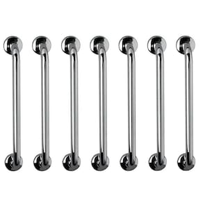 Barra de Apoio 60cmAço Inox Kit 7 Unidades Suporte Segurança Idoso Criança Gestante Corrimao Parede Banheiro Box Acessibilidade