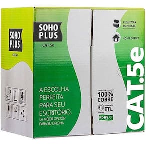 Cabo Lan Cat5e 24 AWG 305m Branco CMX 100% Cobre