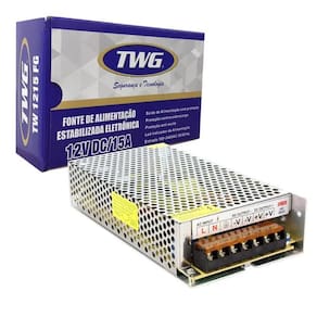 Fonte 12V 10A TWG p/ Câmeras de Segurança e Fitas LED