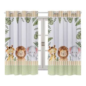 Cortina Estampada Quarto Infantil Safari 200X150