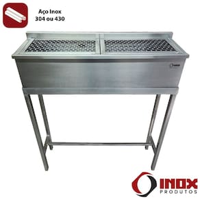 Churrasqueira Inox Classic - Inox 430 - 80x22x90 cm