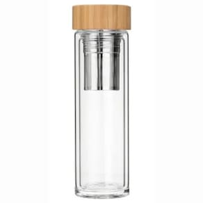 Garrafa De Vidro Duplo 450Ml Com Infusor Para Chá Ah Natu