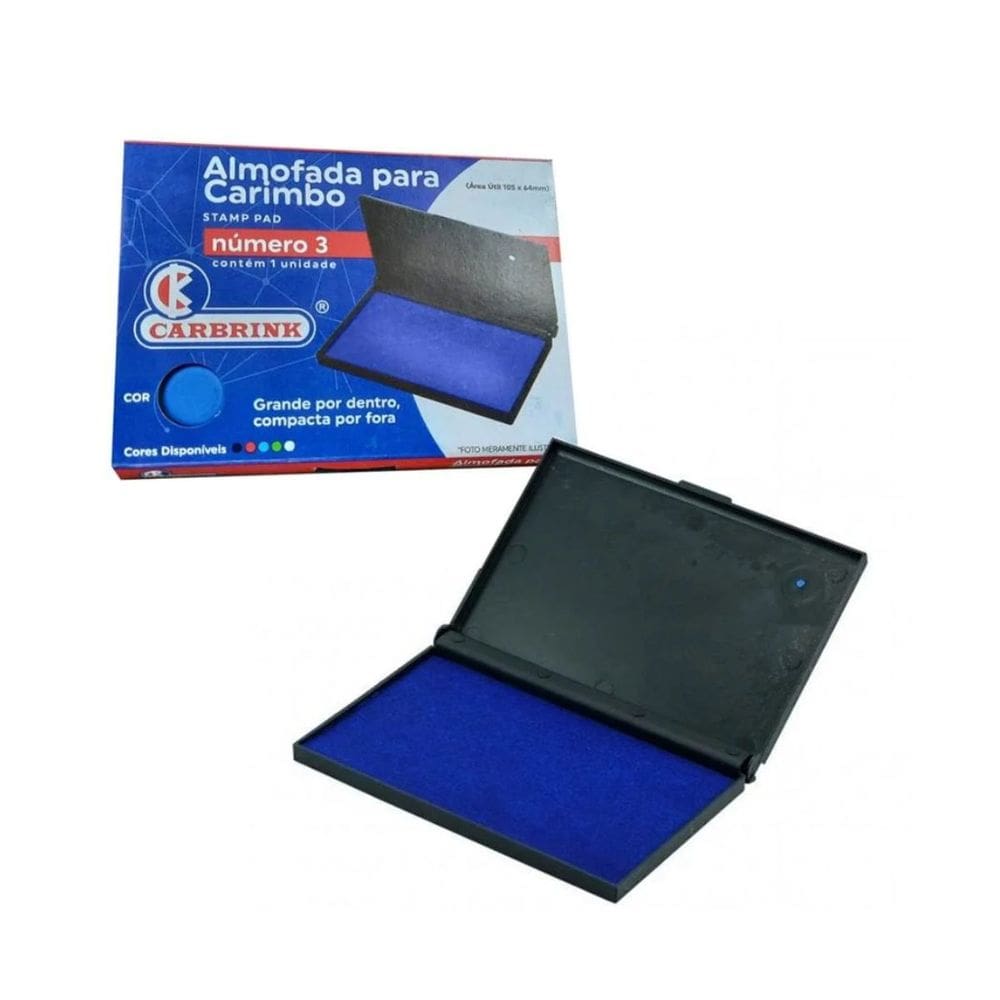 Almofada de Carimbo Carimbeira Recarregável Nº3 - Feltro Carbrink