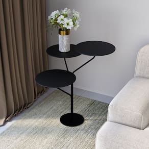 Mesa de Canto Trieste 65cm X 57cm X 57 Cm Preto