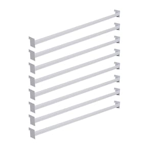 Kit 8 Réguas De Aço Carbono 91Cm Branco Para Gôndola