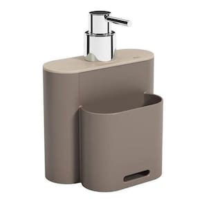 Dispenser Detergente E Bucha 500Ml Flat Coza Cinza