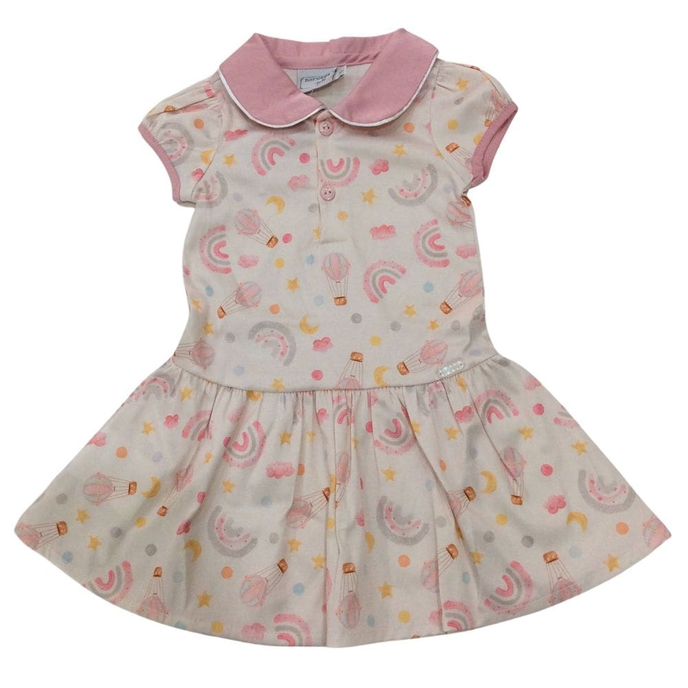 Vestido polo Infantil Noruega Rosa