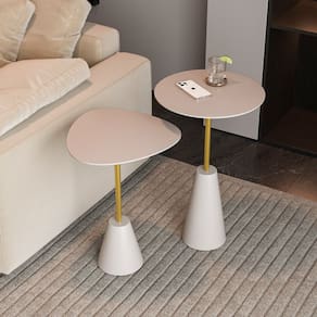 Conjunto Mesa de Canto Napoli Metal 65cm X 40cm X 40cm FENDY / DOURADO