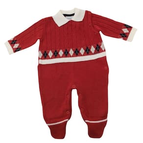 Macacão Tricot Masc Noruega Vermelho
