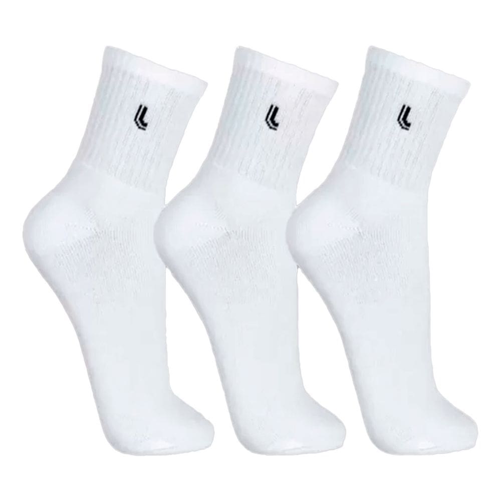Kit Com 3 Pares Meias Cano Médio Esportiva Adulto Lupo