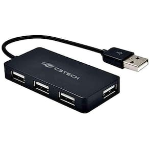 Hub USB 2.0 C3Tech 4 Portas HU-220BK - 480Mbps
