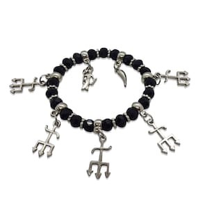 Pulseira Exu Orixás Umbanda Candomblé Ajustável Preto